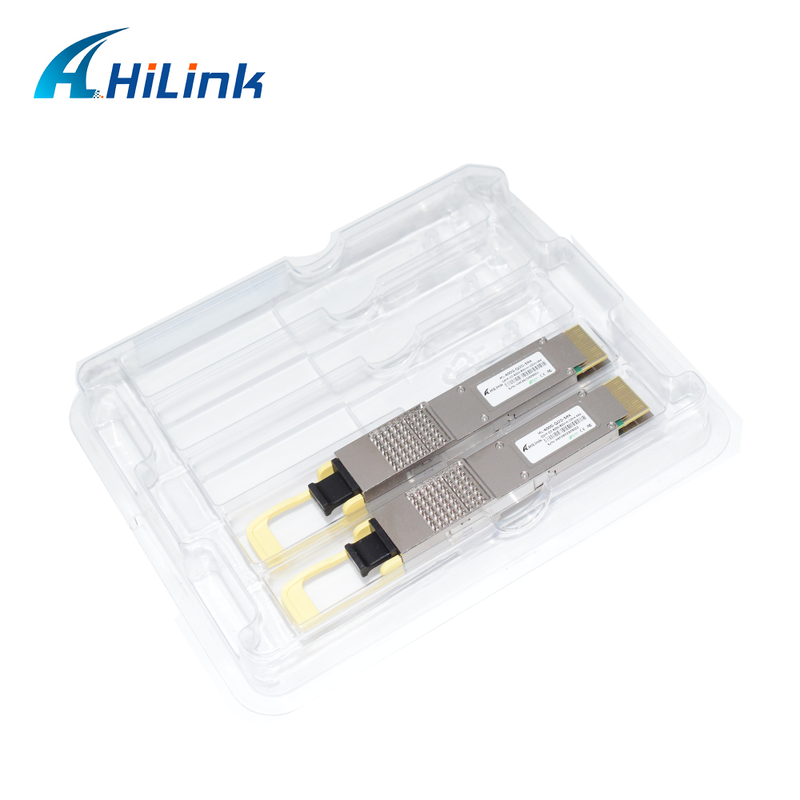 Hilink Uyumlu 400G QSFP-DD SR4 Optik Modül, 100m İletim için MPO-12 Konnektörlü