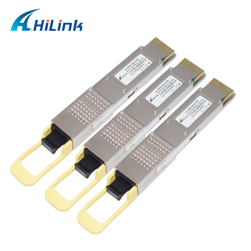 Hilink Uyumlu 400G QSFP-DD SR4 Optik Modül, 100m İletim için MPO-12 Konnektörlü