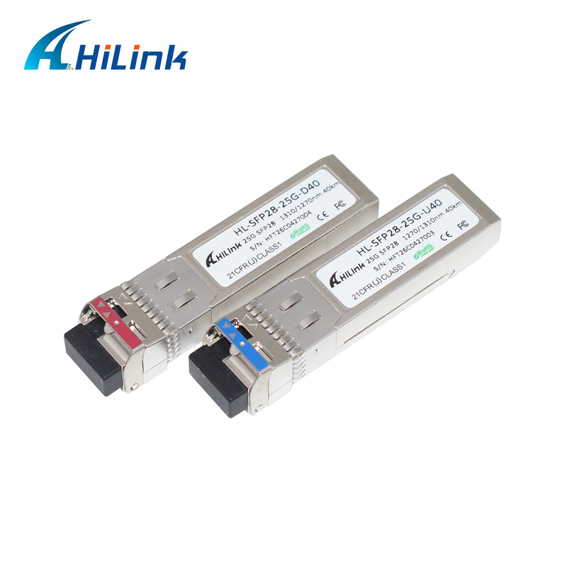 25GBASE SFP28 25G BIDI 10KM 1270/1330nm DML+PIN LC Optik Modül Alıcı DOM