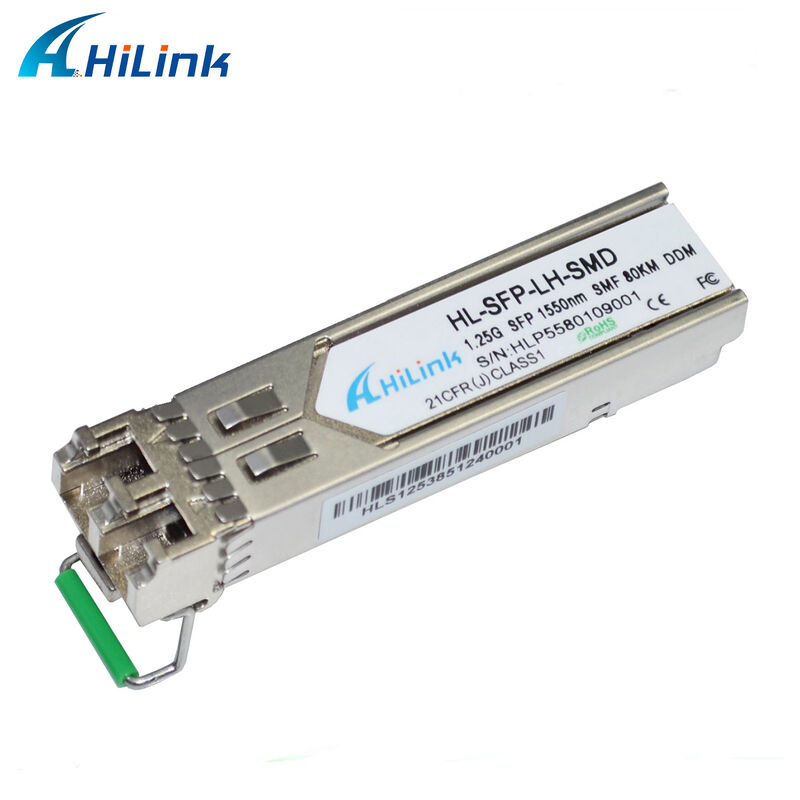 Hilink 1,25 Gb/s SFP Optik Alıcı-Verici 1550nm 80km Çalışırken Takılabilir GBIC RoHS Uyumlu