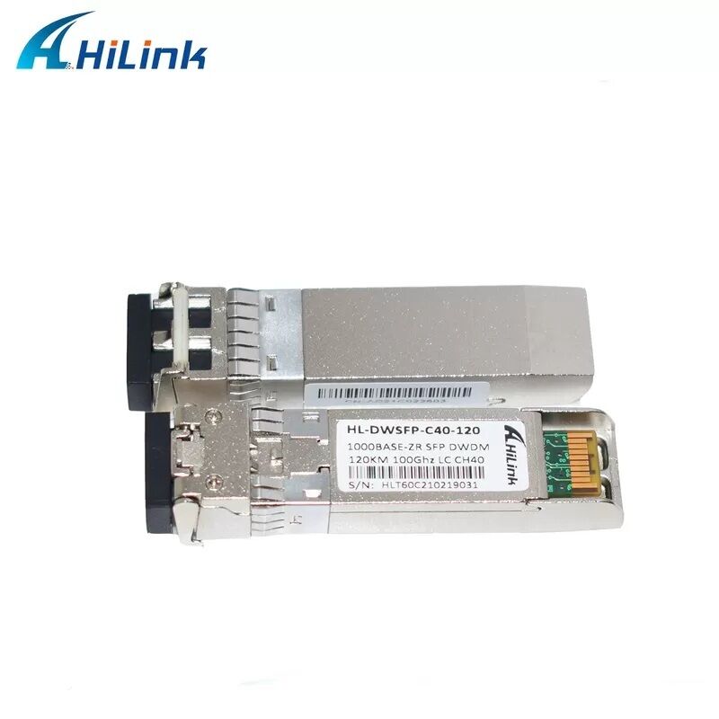 Hilink uyumlu 1.25G DWDM SFP Optik Alıcı Dupleks LC Bağlantısı ile 40km/80km/120km/160km mesafe için