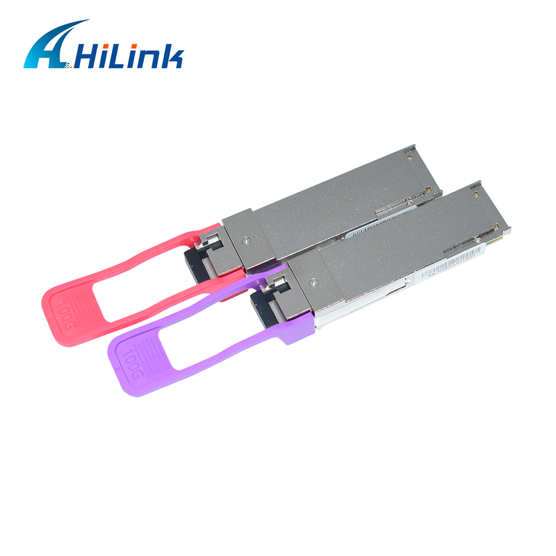 QSFP28 100G BIDI 10KM Optik Alıcı-Verici SMF Simplex LC Konnektör DDM 1271/1331
