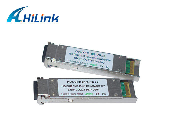 Uyumlu Cisco 10G XFP Alıcı, XFP 10G ZR 1550nm 80km ayarlanabilir LC bağlantısı ile