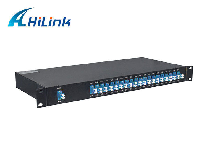 40 Kanal Çift Fiber DWDM Mux Demux FMU 1U Raf Montaj AAWG Pasif Cihaz