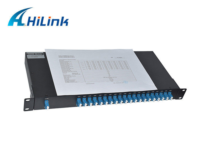 40 Kanal Çift Fiber DWDM Mux Demux FMU 1U Raf Montaj AAWG Pasif Cihaz