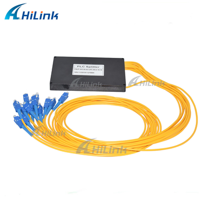 1X12 Tek Modlu PLC Optik Bölücü ABS Kutusu 3mm Kablo SC/UPC Konnektörleri